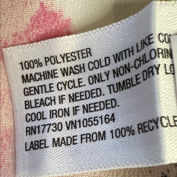 Merona blouse, floral pleated sleeveless - Pink, Green, Yellow, Women's Size M - Picture 10 of 10